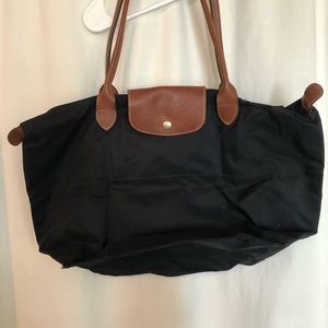 Longchamp Le Pliage large black nylon tote